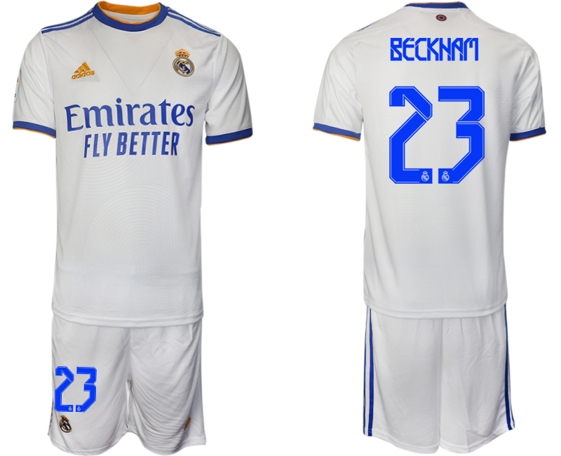 Men 2021-2022 Club Real Madrid home white #23 Soccer Jerseys1